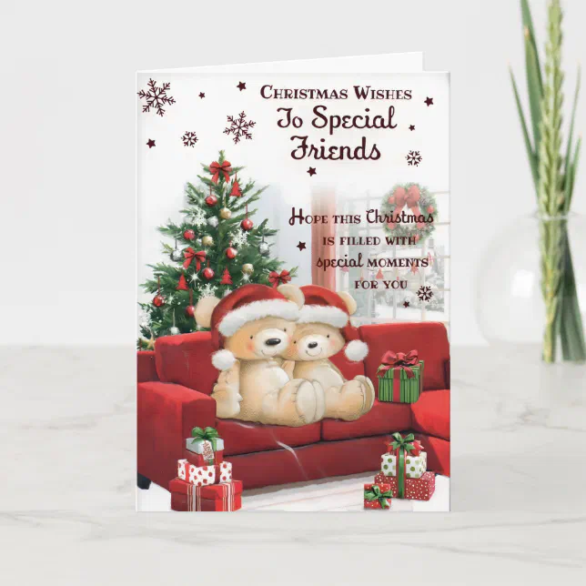 For Some Special Friends Cute Design Christmas Card
