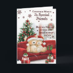 For Some Special Friends Cute Design Christmas Card<br><div class="desc">"Merry Christmas to a Very Special Friend Christmas Card" is a heartwarming way to convey your warm wishes and celebrate your special friendship during the holiday season. This card is perfect for showing your appreciation and spreading joy to a friend who holds a special place in your heart. It's a...</div>