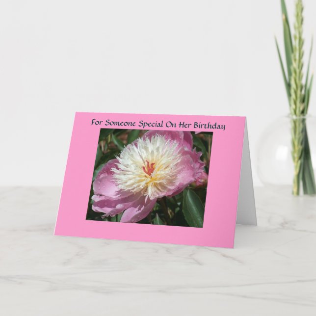 For someone special on her birthday card (Front)