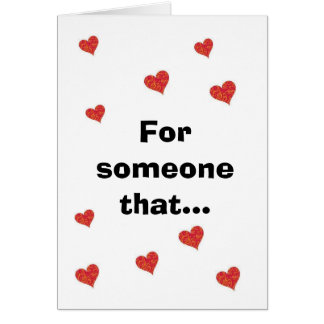 for someone that cards