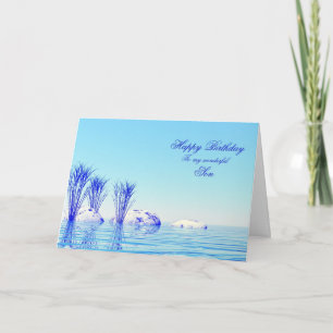 For Son, a peaceful water birthday card