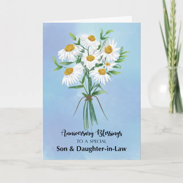 For Son and Daughter in Law Wedding Anniversary Card | Zazzle