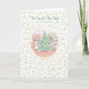 Son And Wife Christmas Cards  Zazzle  100% Satisfaction Guaranteed!