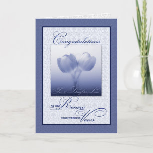 for Son and His Wife Vow Renewal Congratulations Invitation