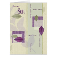 For Son on Father's Day Customizable Cards