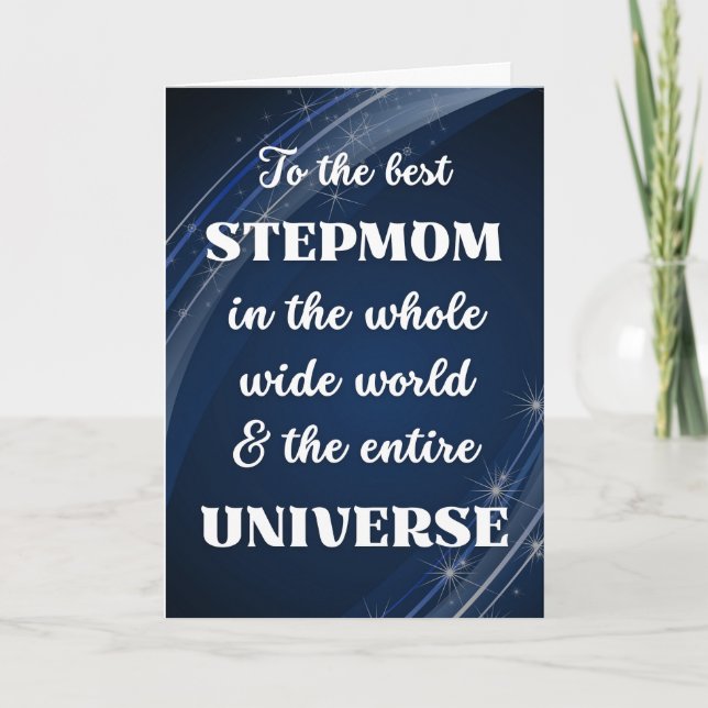 For Stepmom Mother's Day Stellar Theme Card (Front)