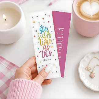 For Such a Time as This - Personalized Christian Bookmarks