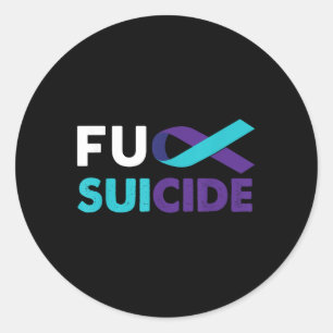 For Suicide Awareness Shirt Support Survivor Gift  Classic Round Sticker