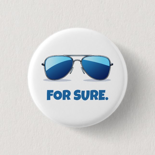 For Sure Macron Aviator Sunglasses Funny Button (Front)