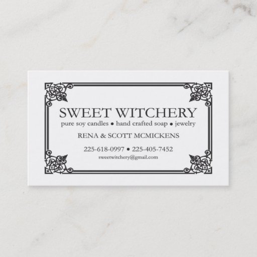 Customizable For Sweet Witchery Business Card Templates