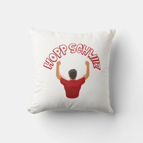 For Swiss Football Fans Throw Pillow