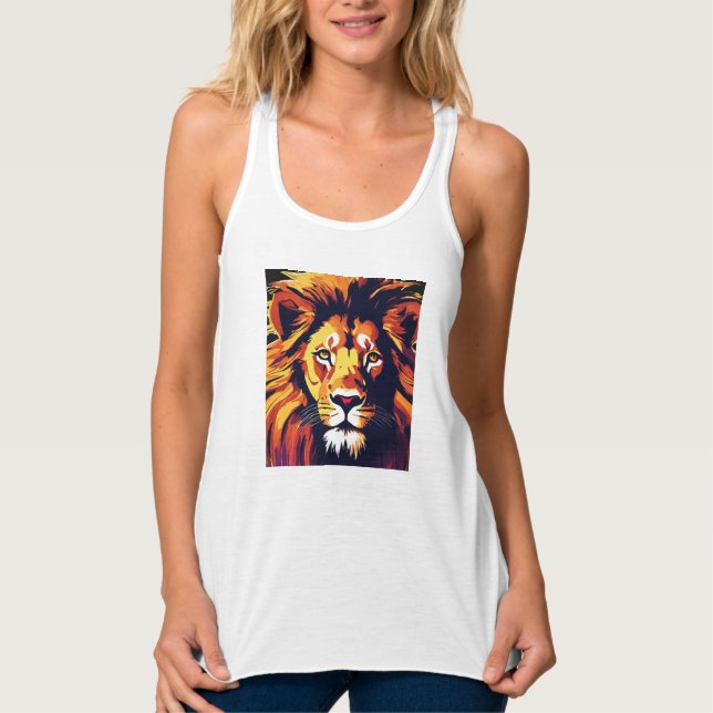 for t-shirt design LION Tank Top (Front)