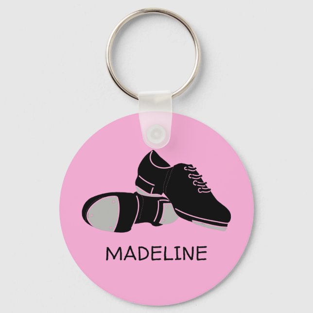 For Tap Dancers Tap Dance Shoes Personalized Keychain (Front)