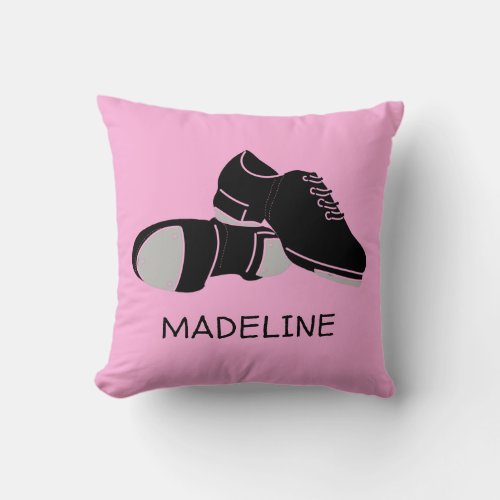 For Tap Dancers Tap Dance Shoes Personalized Throw Pillow