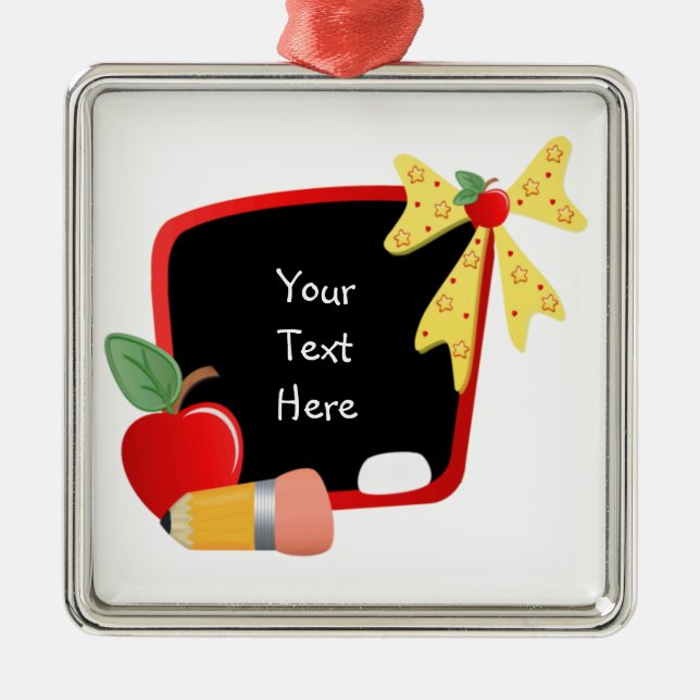 For Teacher (customizable) Metal Ornament (Front)