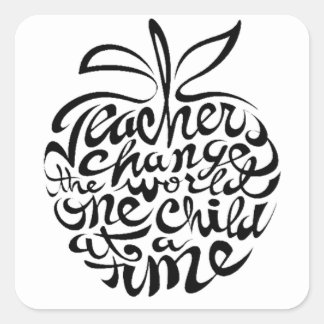 For teacher square sticker
