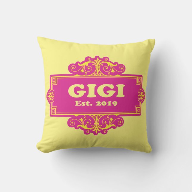 For That Special “GiGi 2019” Throw Pillow (Front)