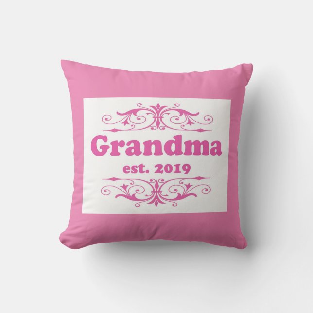 For That Special “Grandma 2019” Throw Pillow (Front)