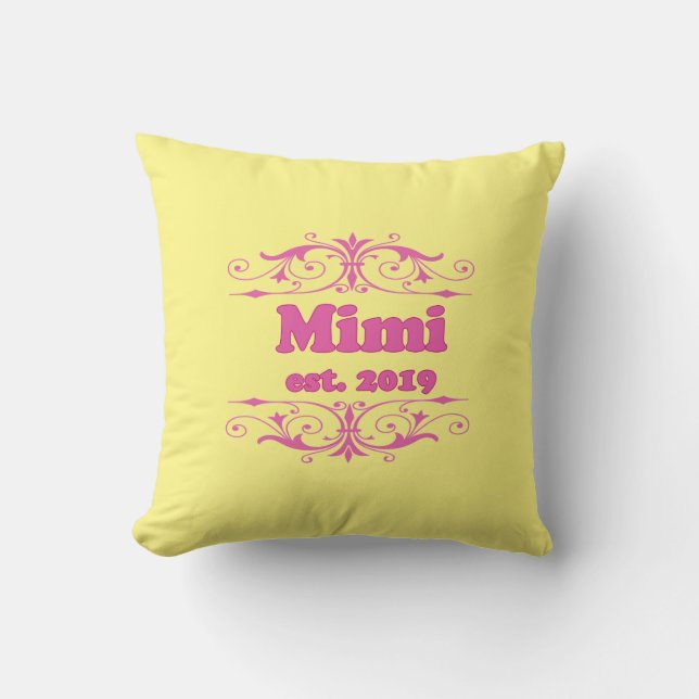 For That Special “Mimi 2019” Throw Pillow (Front)