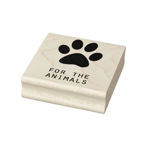 For the Animals Rubber Stamp