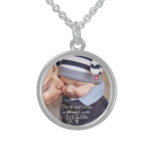 For the Best Mom in the World. Mother's Day Gift. Sterling Silver Necklace