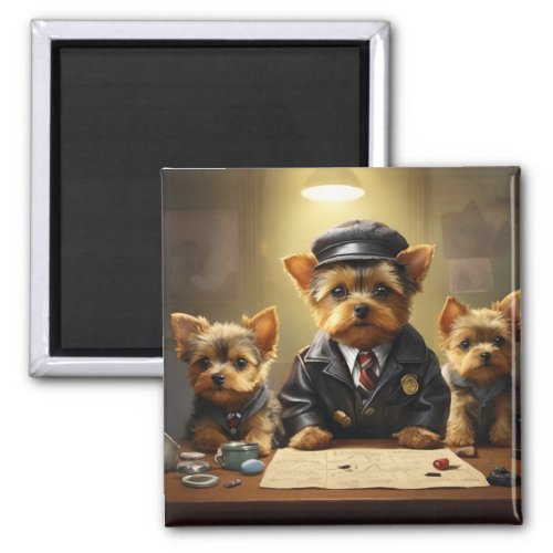 FOR THE BEST SEAT IN THE HOUSE MOVE THE YORKIE  MAGNET