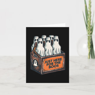 For The Boos Halloween 6 Pack Booze Ghost Beer Bot Card