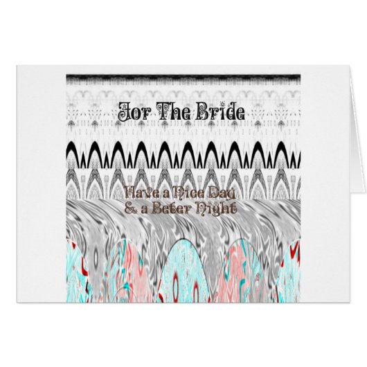 For the Bride White and Black Edgy design (Front Horizontal)