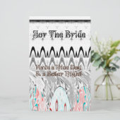 For the Bride White and Black Edgy design (Standing Front)