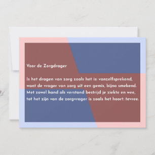 For the Caregiver Thank You Card