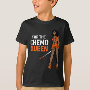 For The Chemo Queen Leukemia Awareness Melanin War T-Shirt