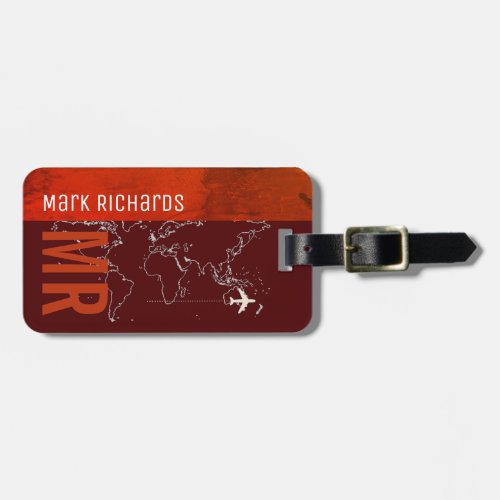 for the classy traveler a stylish reddish luggage tag