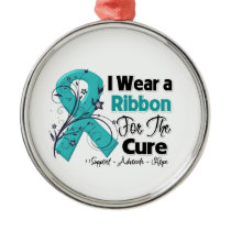For The Cure - Ovarian Cancer Awareness Metal Ornament