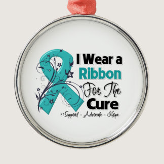For The Cure - Ovarian Cancer Awareness Metal Ornament