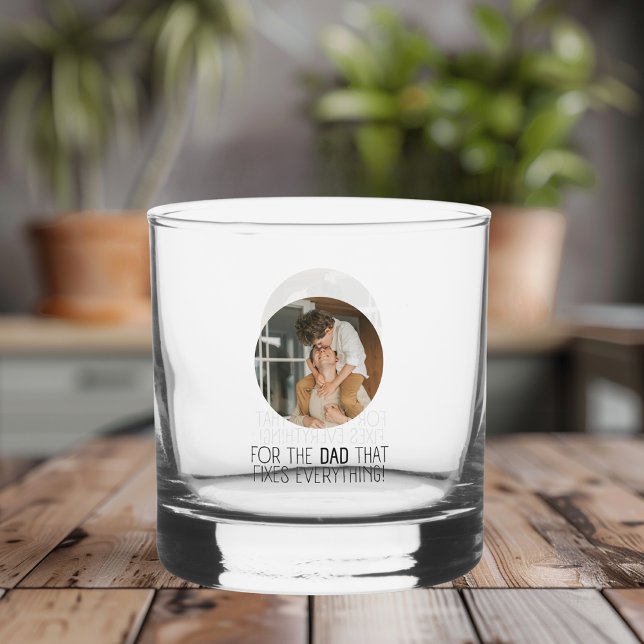 For the Dad That Fixes Everything" Whiskey Glass (Creator Uploaded)