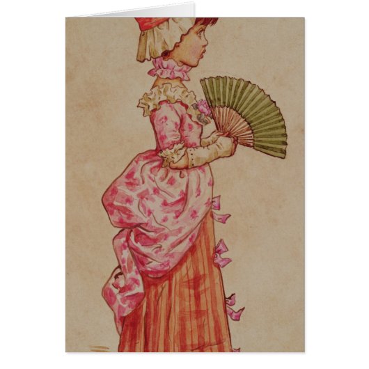 For the Dance, one of a set of 12 illustrations Cards (Front)