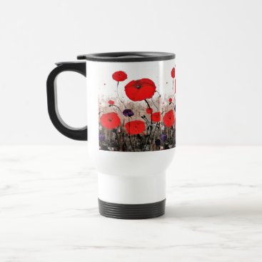 'For the Fallen Travel Mug (Red Poppy Design) 'For the Fallen Travel Mug (Red Poppy Design)