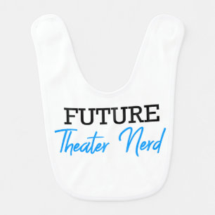For the Future Theater Nerd Blue Baby Bib