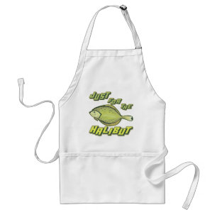 For The Halibut Fishing T-shirts and Gifts Adult Apron