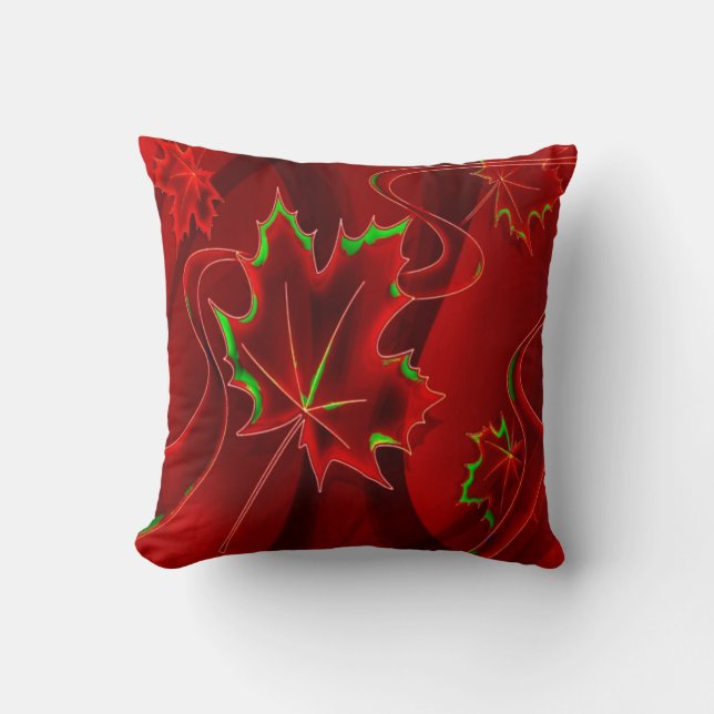 For The Holidays Throw Pillow (Front)
