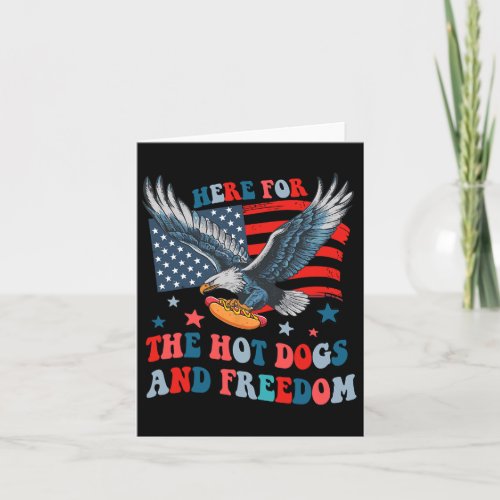 For The Hot Dogs And Freedom 4th Of July Boys Girl Card