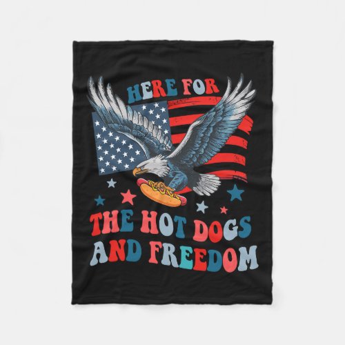 For The Hot Dogs And Freedom 4th Of July Boys Girl Fleece Blanket