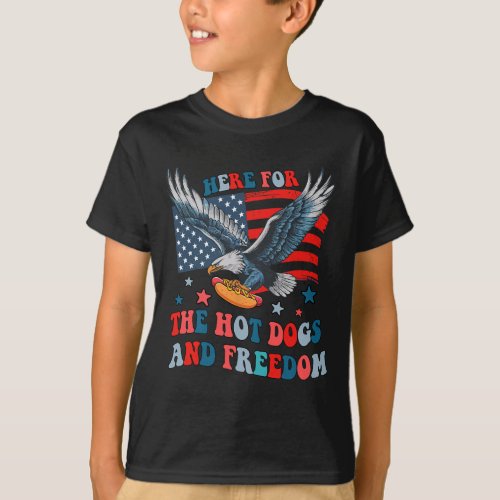 For The Hot Dogs And Freedom 4th Of July Boys Girl T_Shirt