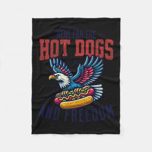 For The Hot Dogs And Freedom Men 4th July Women Ea Fleece Blanket