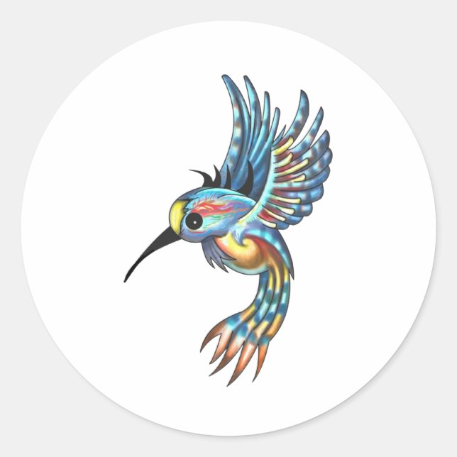 FOR THE HUMMINGBIRD CLASSIC ROUND STICKER (Front)