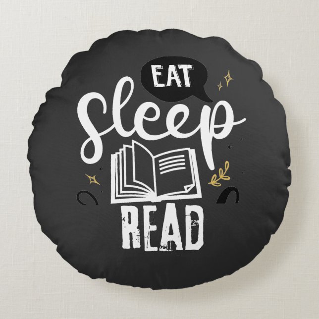 For The Joy of Reading Round Pillow (Front)