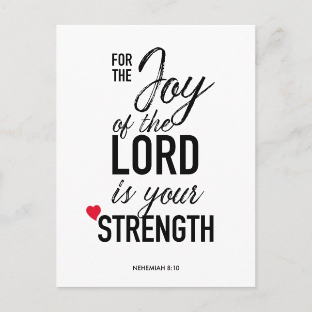 'For the Joy' Quote Postcard (Front)