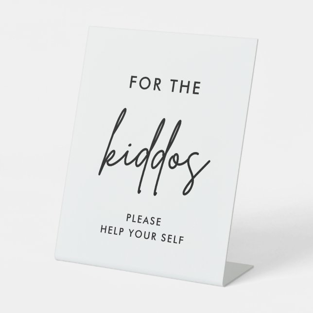 For The Kiddos Wedding Kids Activities Table Sign (Front)