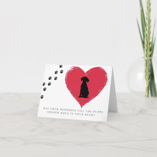 For the Loss of Your Dog Card (Front)