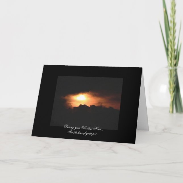 For the loss of your pet card (Front)
